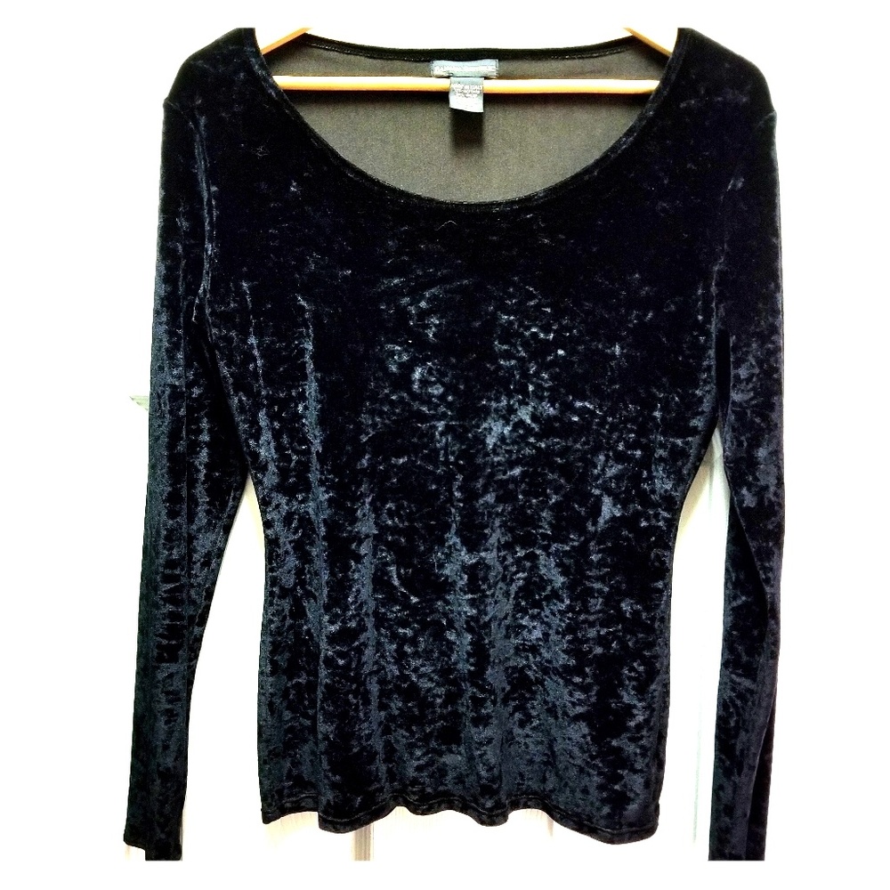 Black Banana Republic crushed velvet shirt
